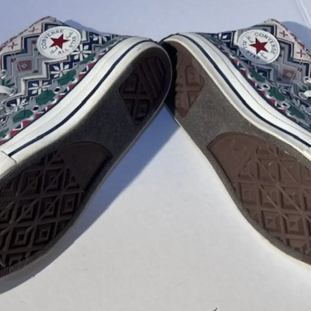 Converse Chuck Taylor All Star High Top Holiday Sweater Christmas Print Mens 6 - Picture 5 of 9